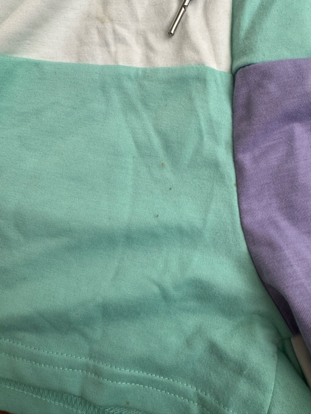 SHEIN Mint Lavender White Colorblock Crop Tank & Shorts Set - Picture 4 of 7